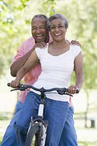 Man and Woman on Bike